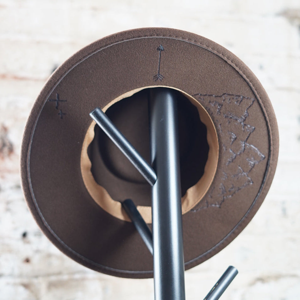 Widebrim - Dark Brown - Mountains