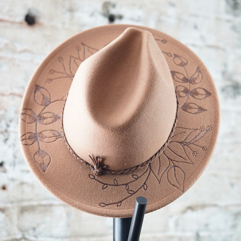 Fedora - Brown - Vines/Leaves