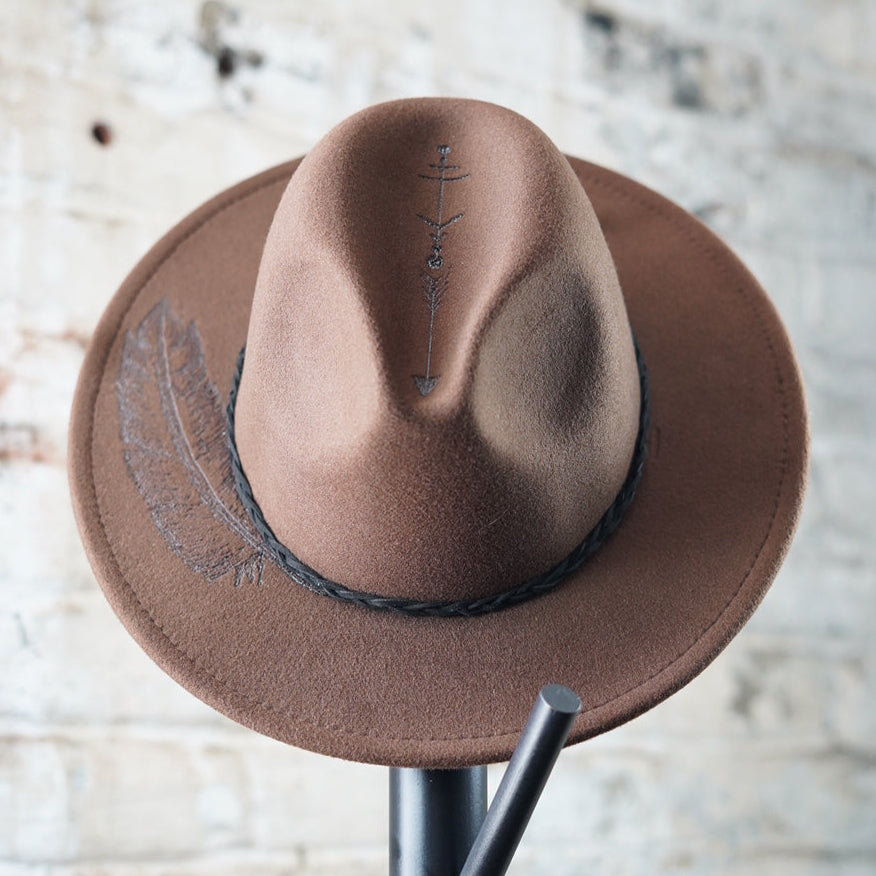 Fedora - Dark Brown - Feather