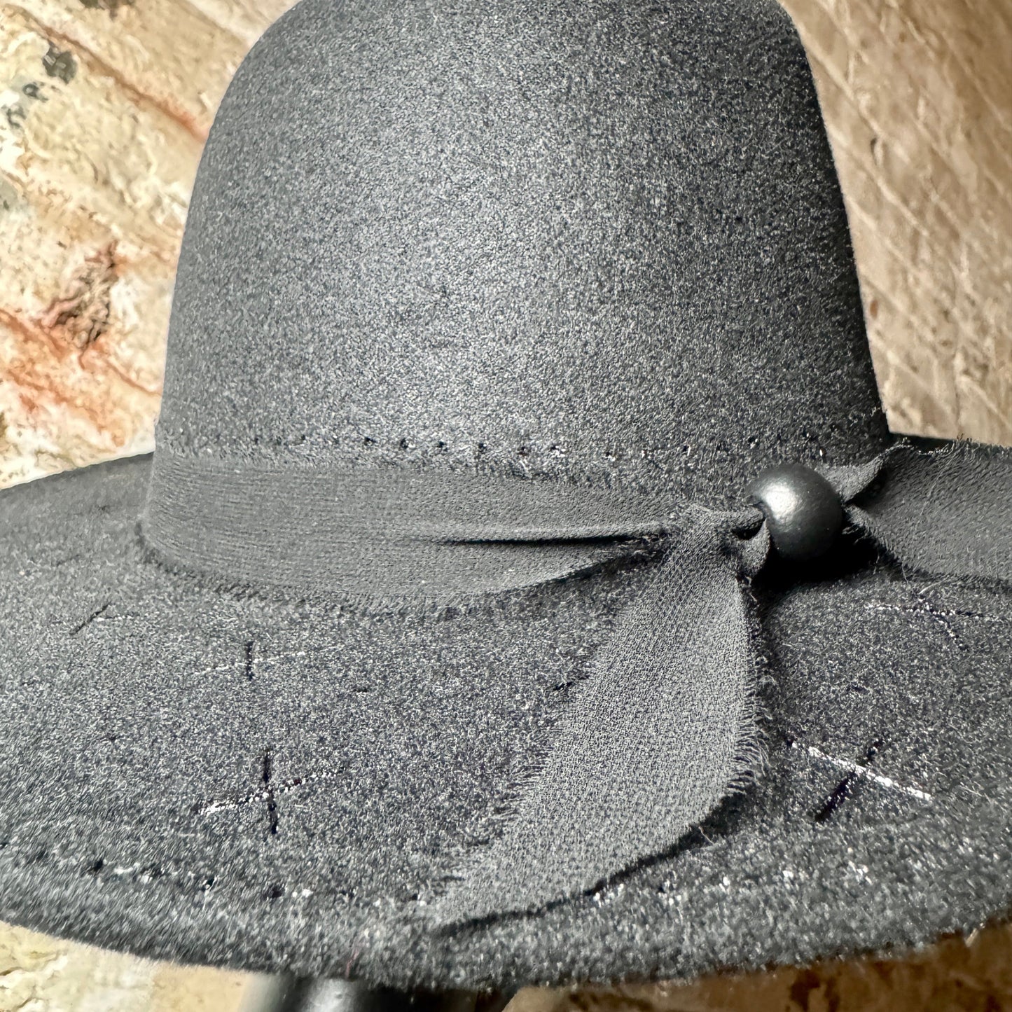 Fedora - Black - X Black Chiffon