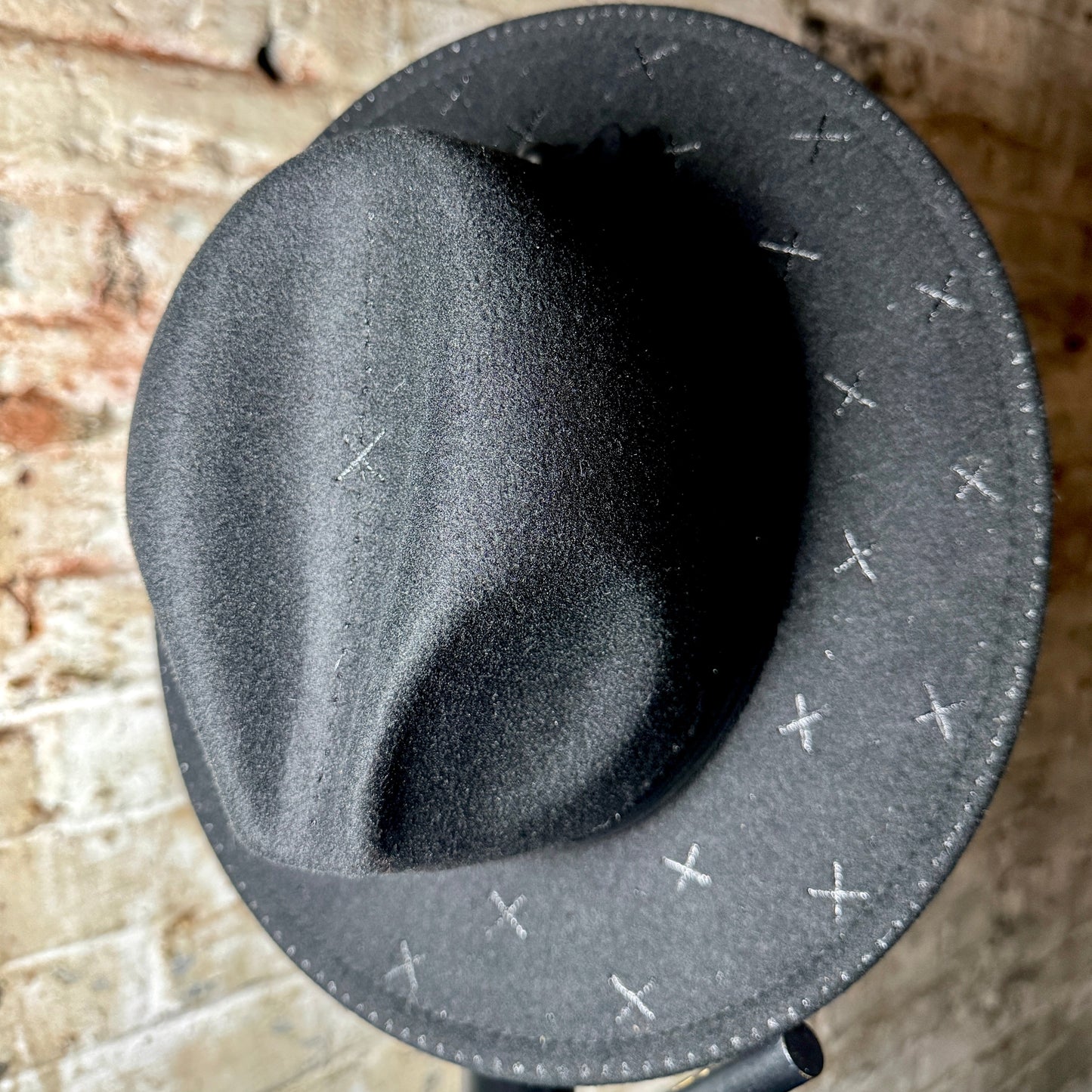Fedora - Black - X Black Chiffon